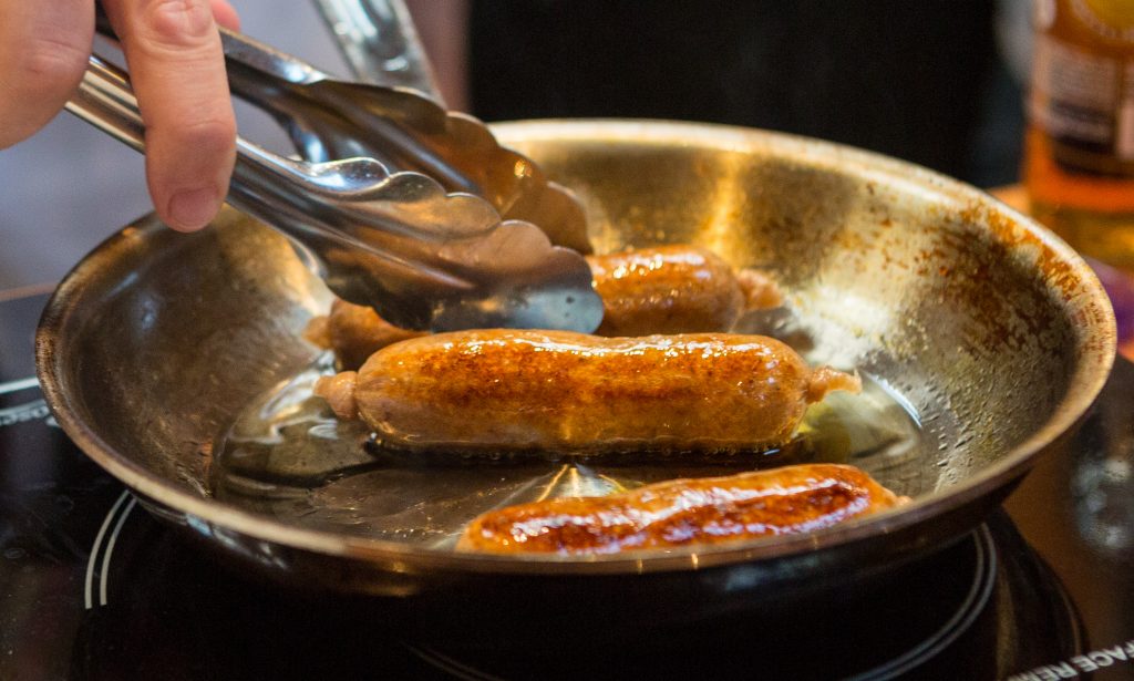 Cultured meat sausages